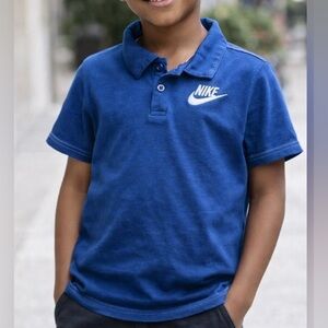 Nike Boy's Kids Blue Polo Shirt Size 7